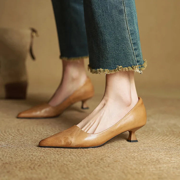 Samra – Pantofi cu Toc Din Piele Naturală