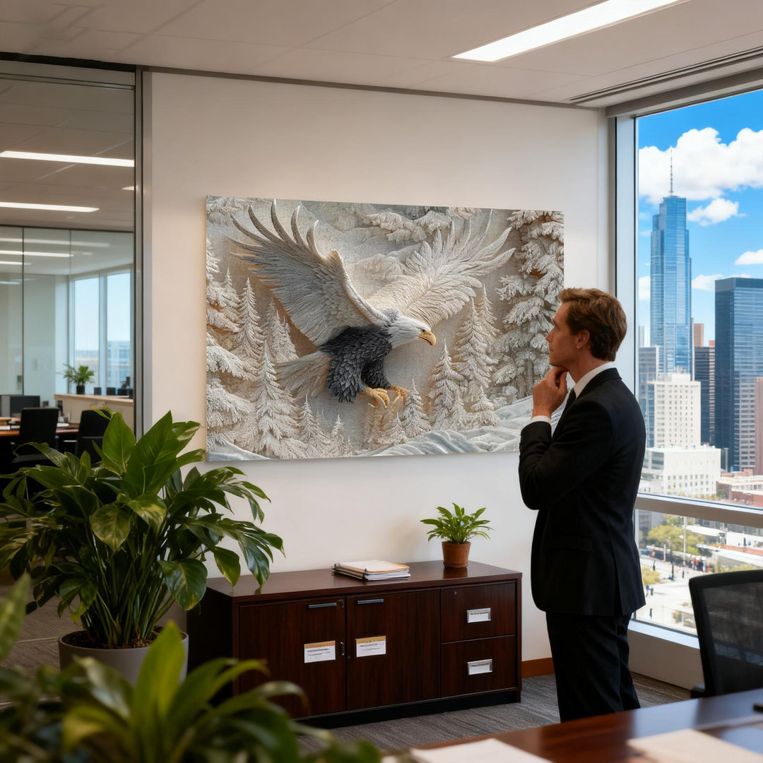 TalonCraft - Puzzle cu Vultur Sculptat Pentru Decorarea Casei