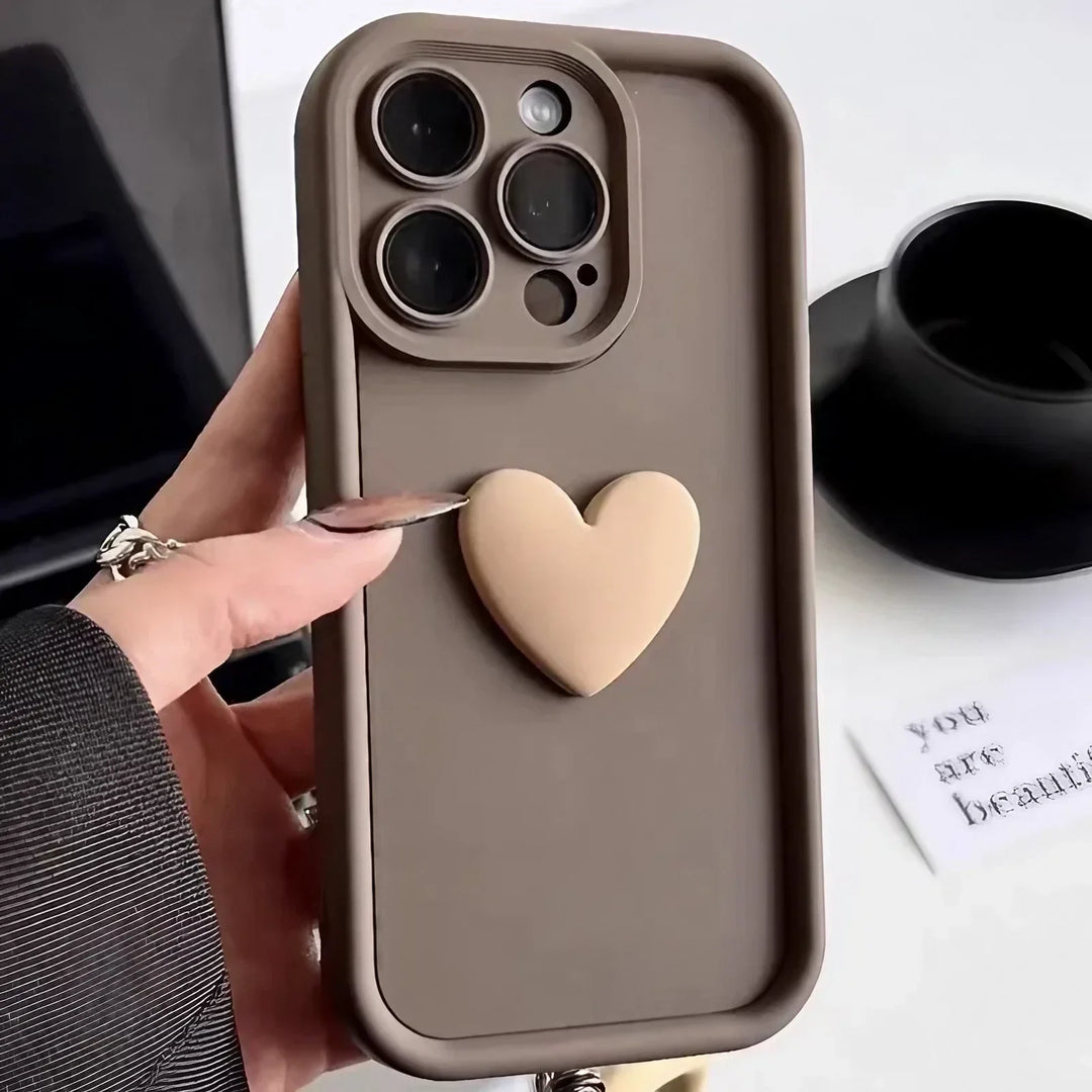 Heartora - Husă Pentru iPhone Mâner în Formă de Inimă Poveste de Dragoste