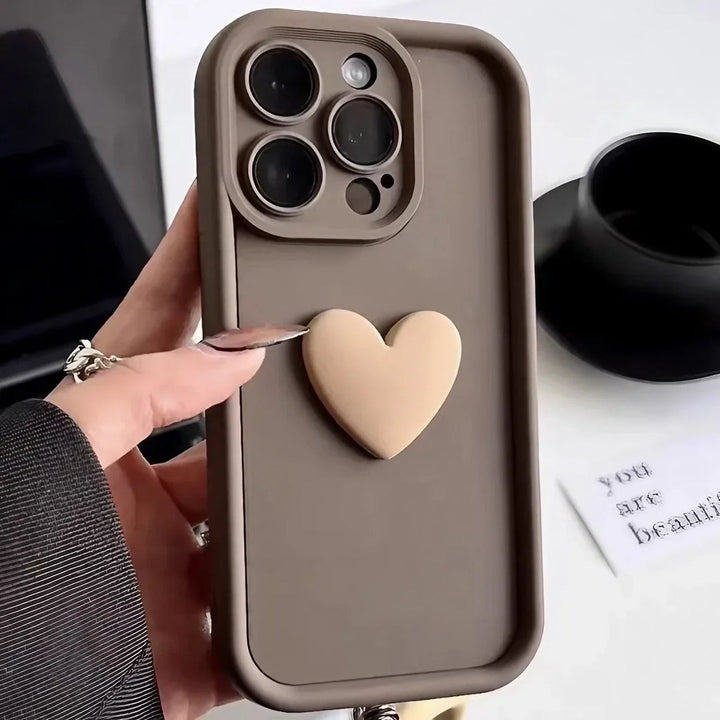 Heartora - Husă Pentru iPhone Mâner în Formă de Inimă Poveste de Dragoste