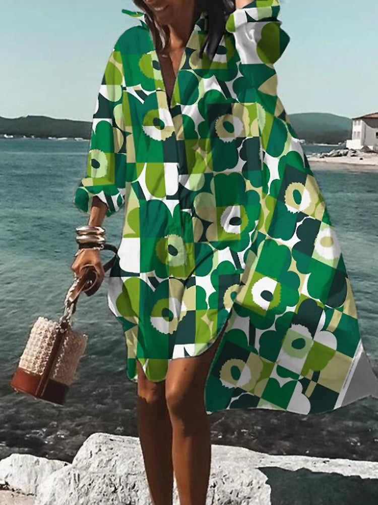 Calogera - Rochie Cămașă Elegantă Cu Croială Lejeră