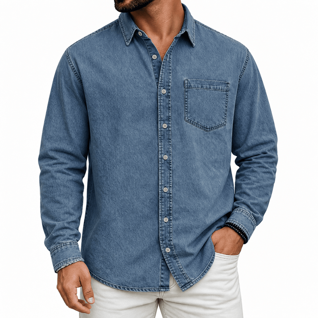 Markrem - Cămașă Din Denim Cu Buzunar Frontal