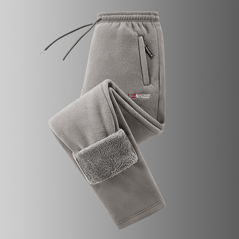 Ingolf - Pantaloni Căptușiți Cu Fleece, Cu Șnur Și Buzunare Cu Fermoar