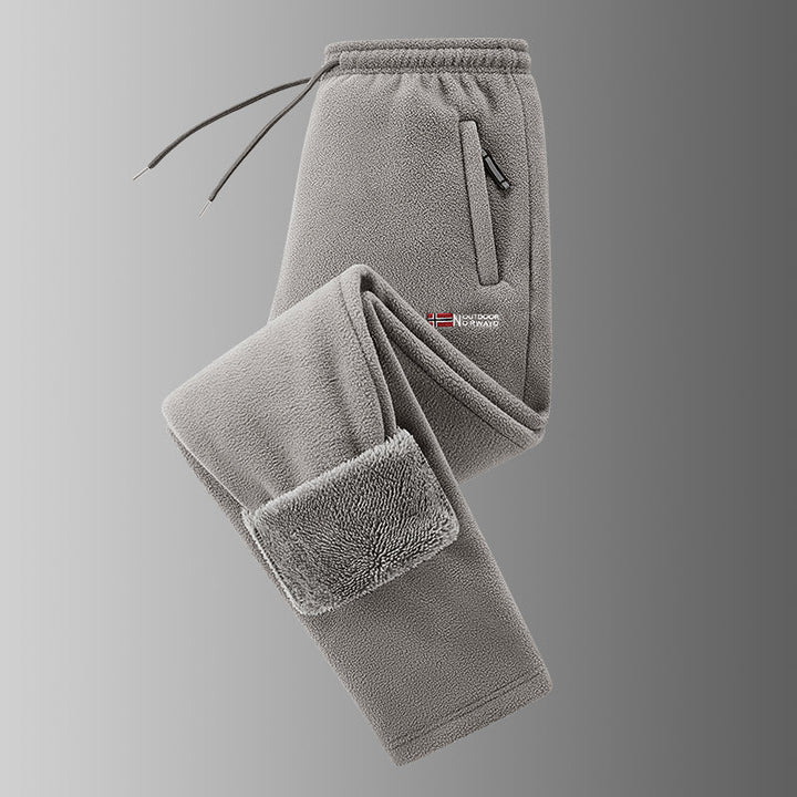 Ingolf - Pantaloni Căptușiți Cu Fleece, Cu Șnur Și Buzunare Cu Fermoar
