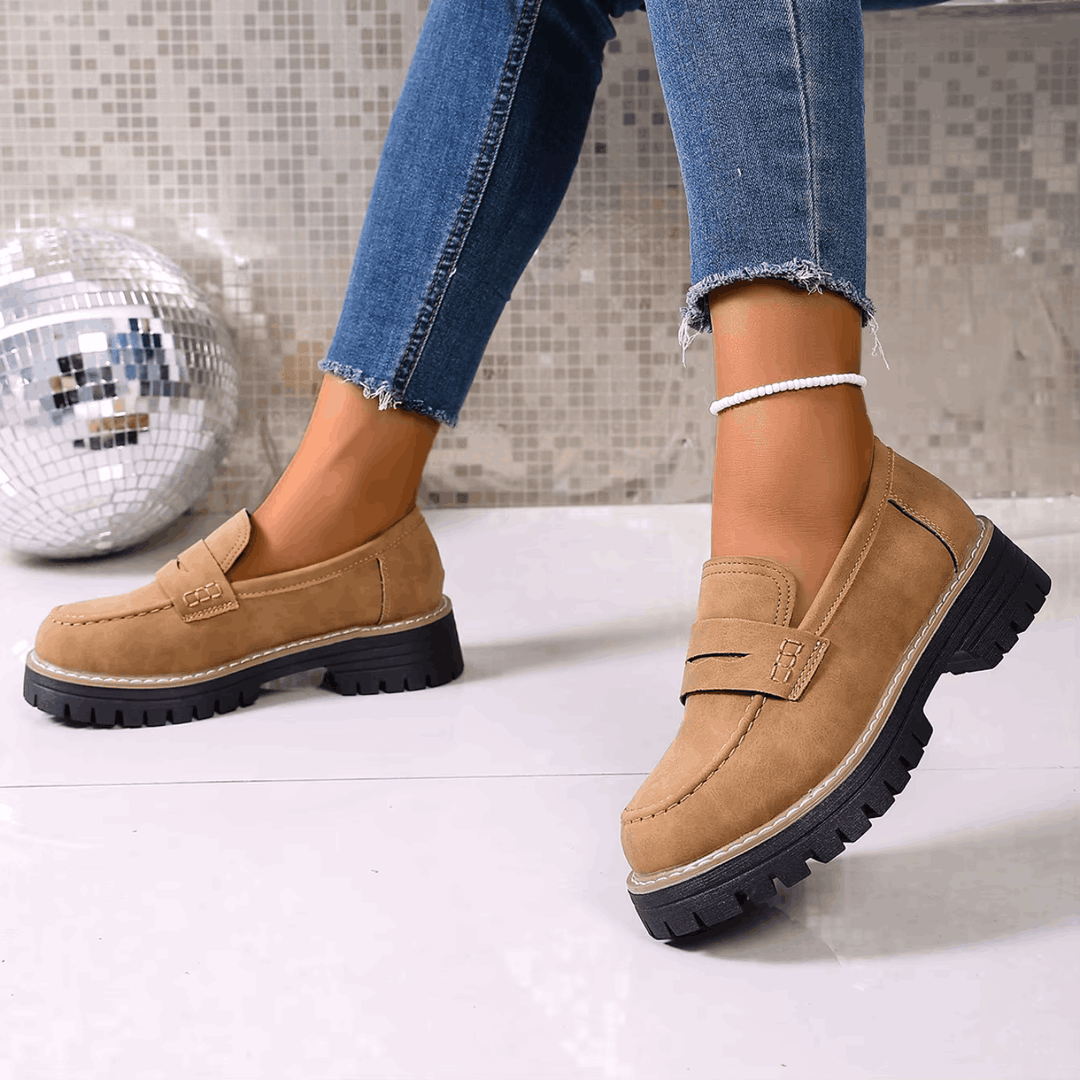 Jasha – Mocasin Cu Vârf Rotund Și Talpă Antiderapantă
