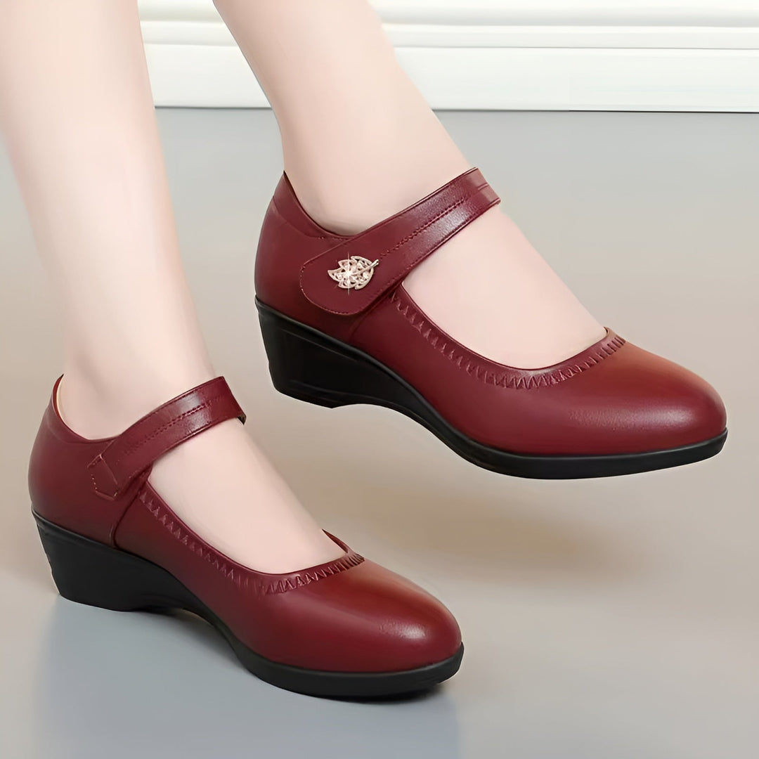 Brenka - Pantofi Eleganți Din Piele Cu Curea