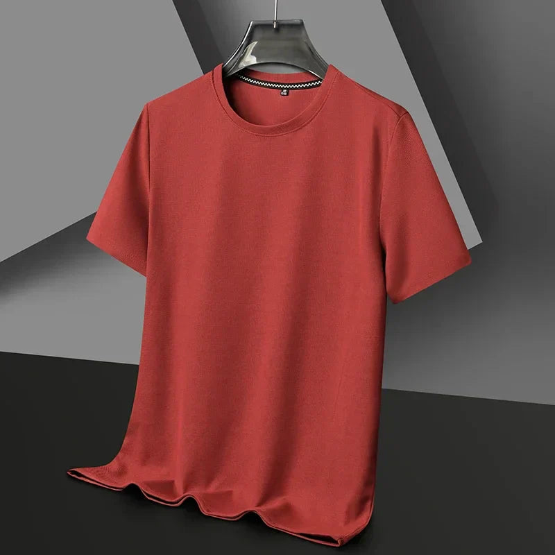 Sajid - Tricou Cu Guler Rotund Și Mâneci Scurte Cu Textură