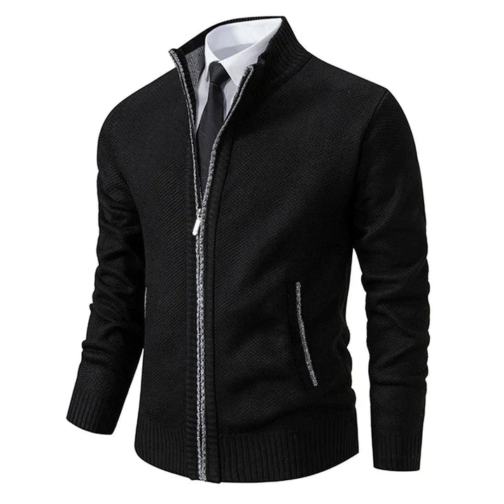 Yitzhak - Cardigan Tricotat Casual cu Guler în Picioare