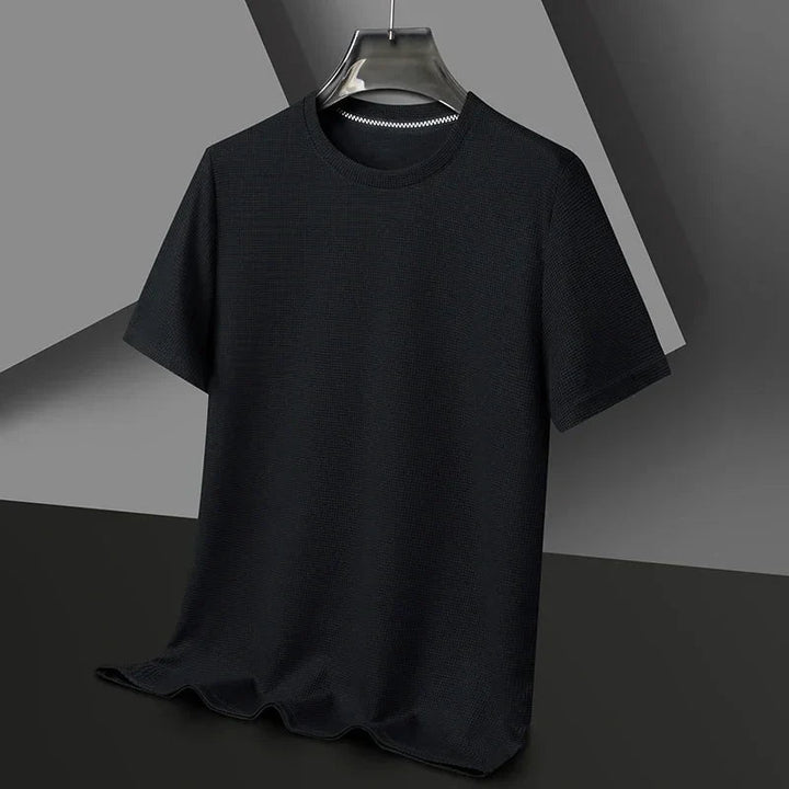 Sajid - Tricou Cu Guler Rotund Și Mâneci Scurte Cu Textură