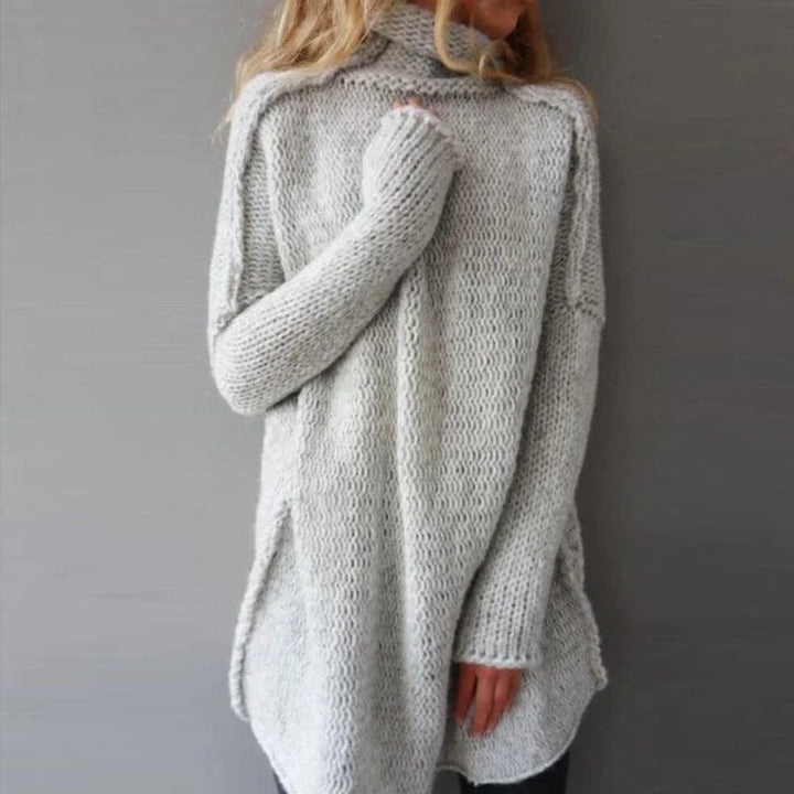 Natalie – Pulover Cu Guler Rulat, Tricotat