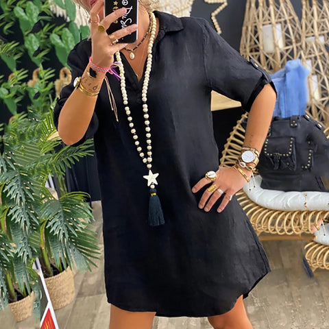 Ankica - Rochie Confortabilă Din In