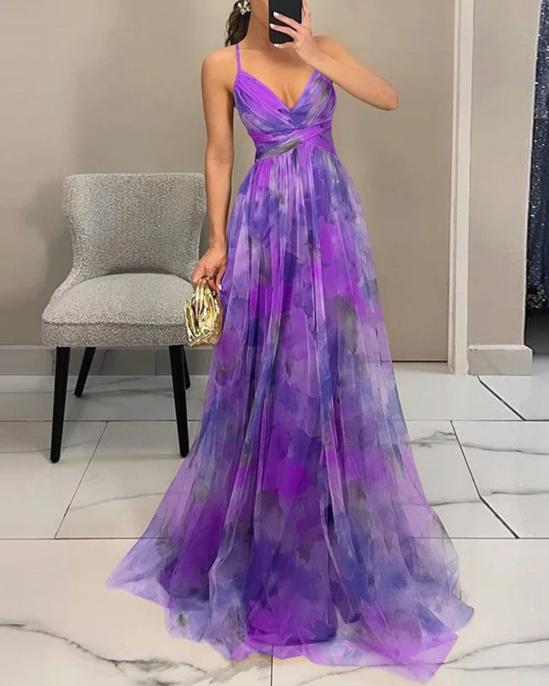 Tunika - Rochie Maxi Cu Imprimeu Floral