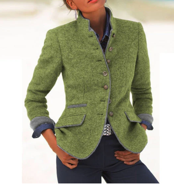 Nysha - Blazer cu guler ridicat, în stil tradițional