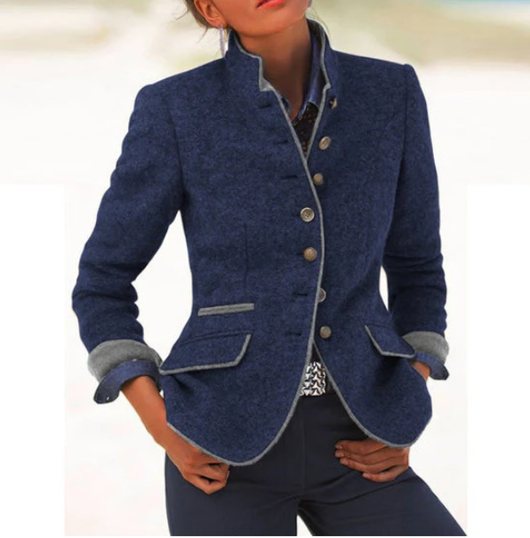 Nysha - Blazer cu guler ridicat, în stil tradițional