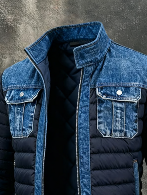 Yegor - Jachetă Hibridă Din Denim Matlasat