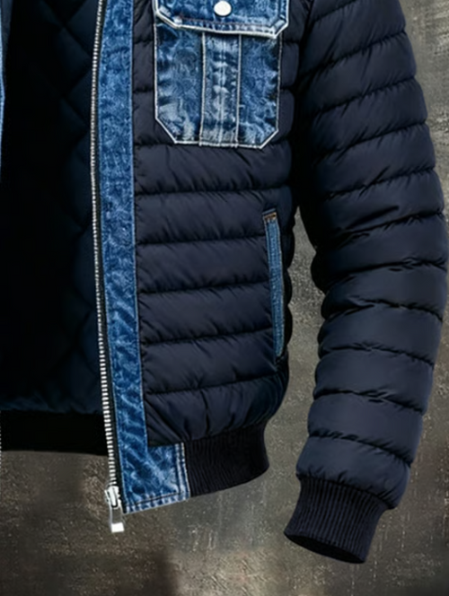 Yegor - Jachetă Hibridă Din Denim Matlasat