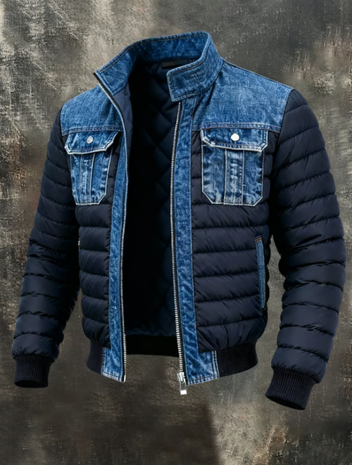Yegor - Jachetă Hibridă Din Denim Matlasat