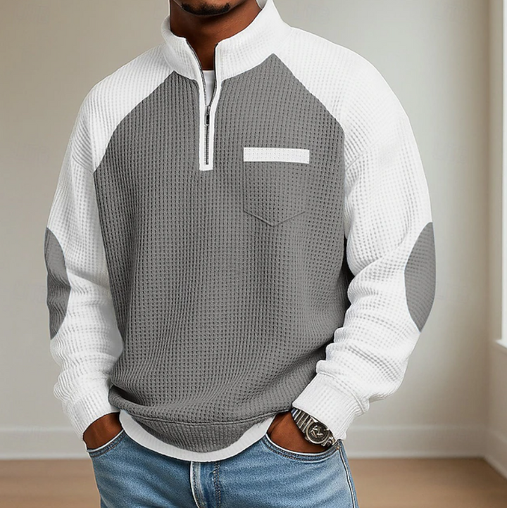 Lewiss - Zip-up High Neck Sweater