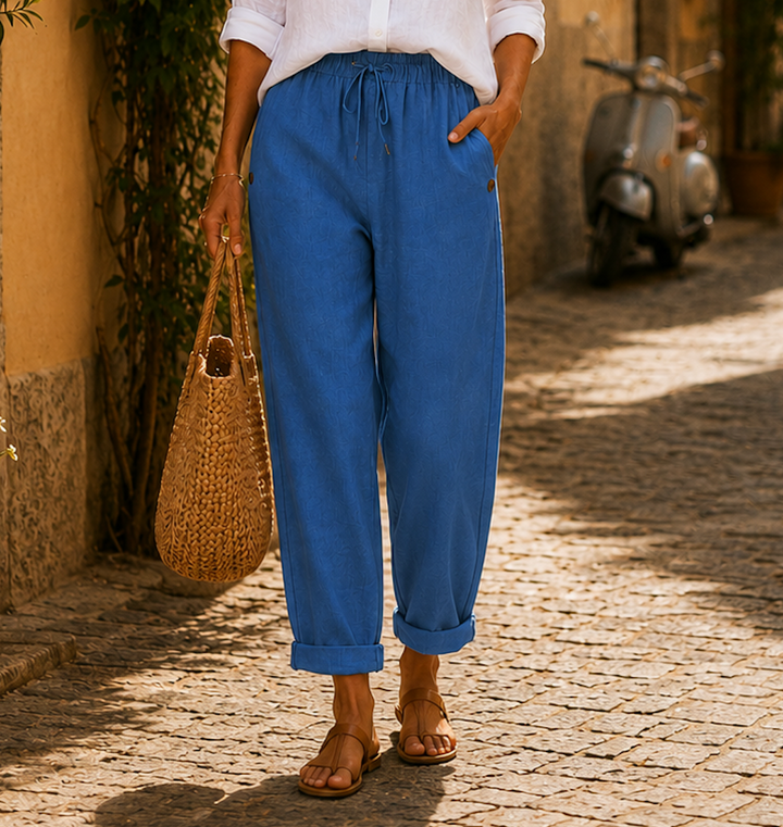 Pillina - Pantaloni Din in Cu Crdon La Talie