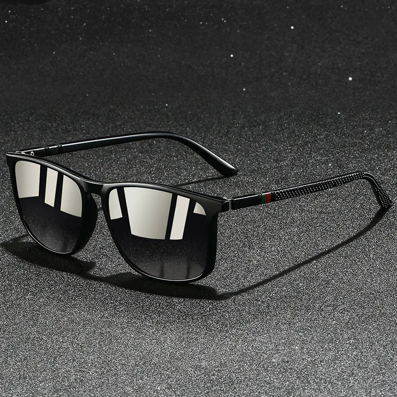 Chatioglow - Ochelari de soare cu ramă pătrată, polarizați, cu protecție UV