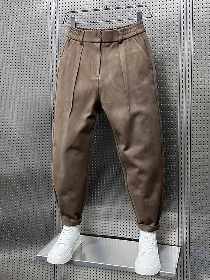 Mathieu - Pantaloni Eleganți cu Model Marmorat