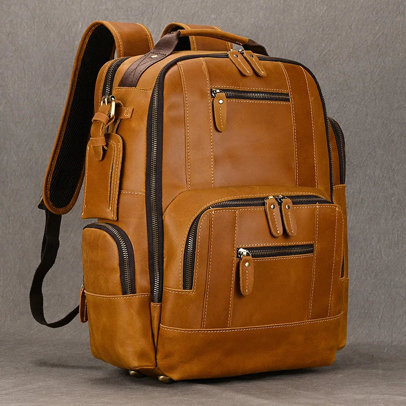 SummitCarry - Rucsac De Călătorie Din Piele De Vacă Vintage