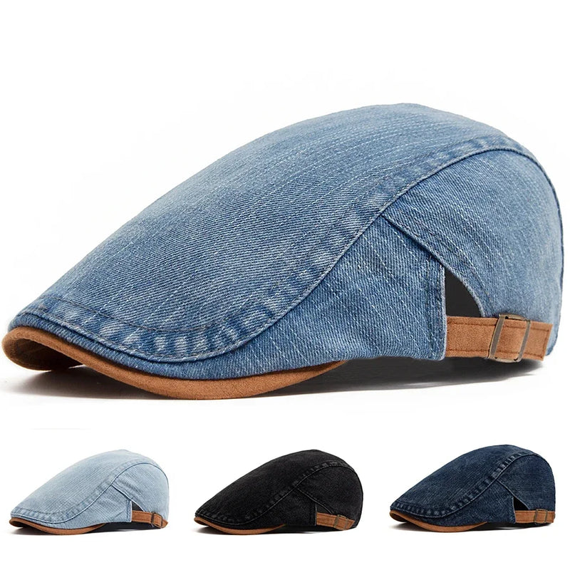 Mullins - Șapcă Plată din Denim | 1+1 Gratis