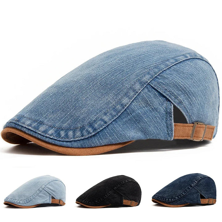 Mullins - Șapcă Plată din Denim | 1+1 Gratis