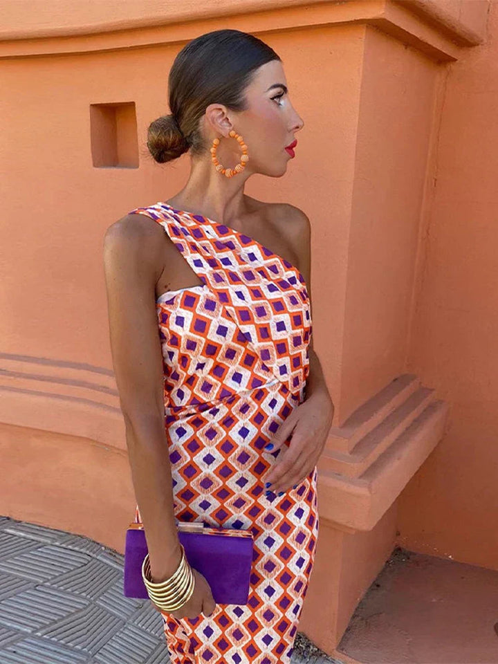 Svetlena - Rochie Maxi Elegantă Cu Un Umăr