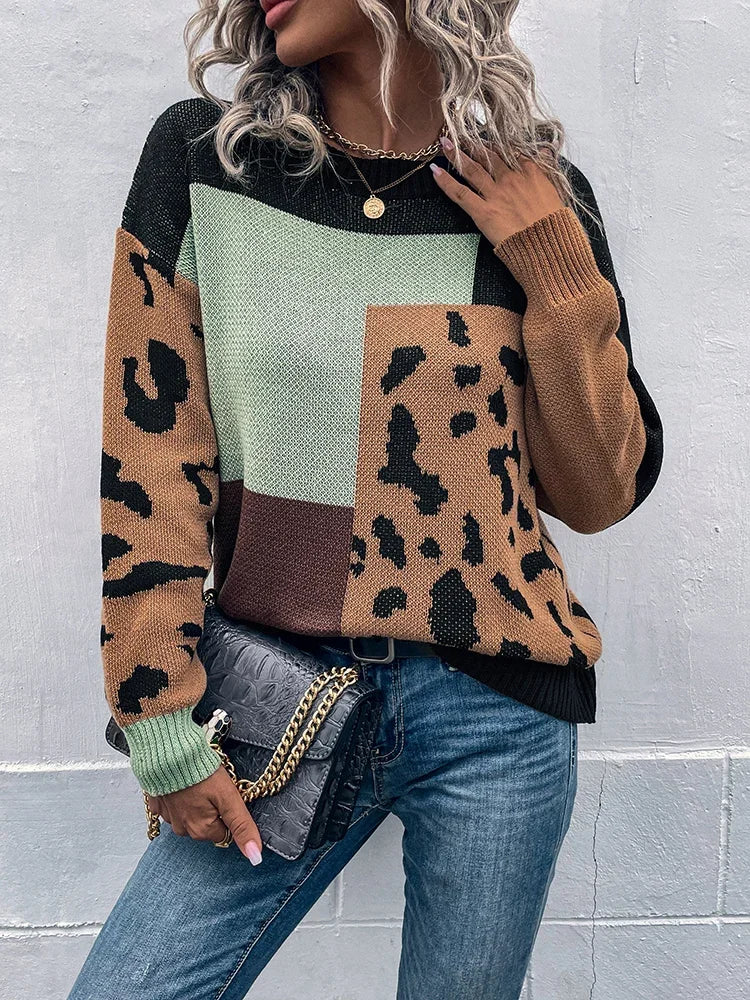 Irmgard - Pulover Vintage Cu Peticit Leopard