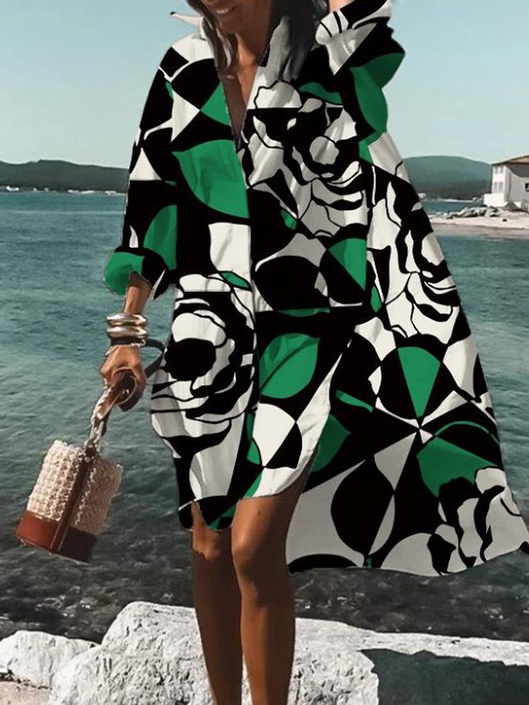 Calogera - Rochie Cămașă Elegantă Cu Croială Lejeră