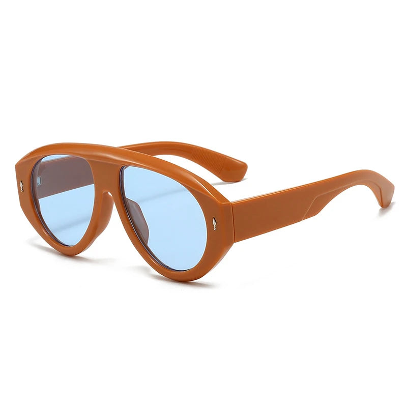 SkyForge - Ochelari De Soare De Aviator Cu Rame Groase