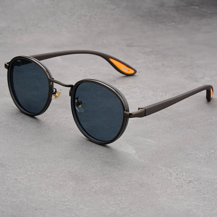 NoirGlow - Ochelari de Soare Circulari Luxe Eclipse