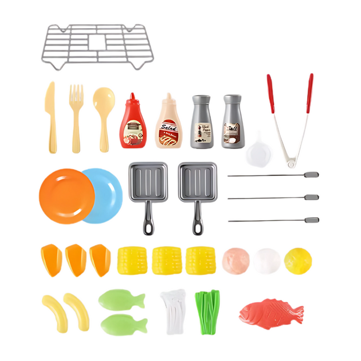 GrillMagic - Set de Joacă Pentru Grătar cu Mâncare care își Schimbă Culoarea