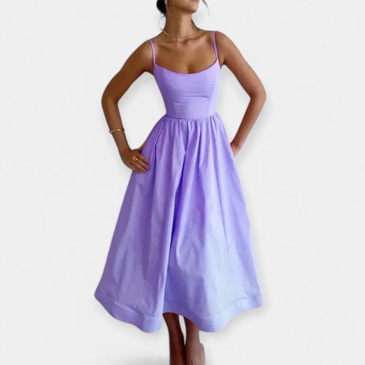 Shelley - Rochie Mini Cu Decolteu Rotund Si Bretele