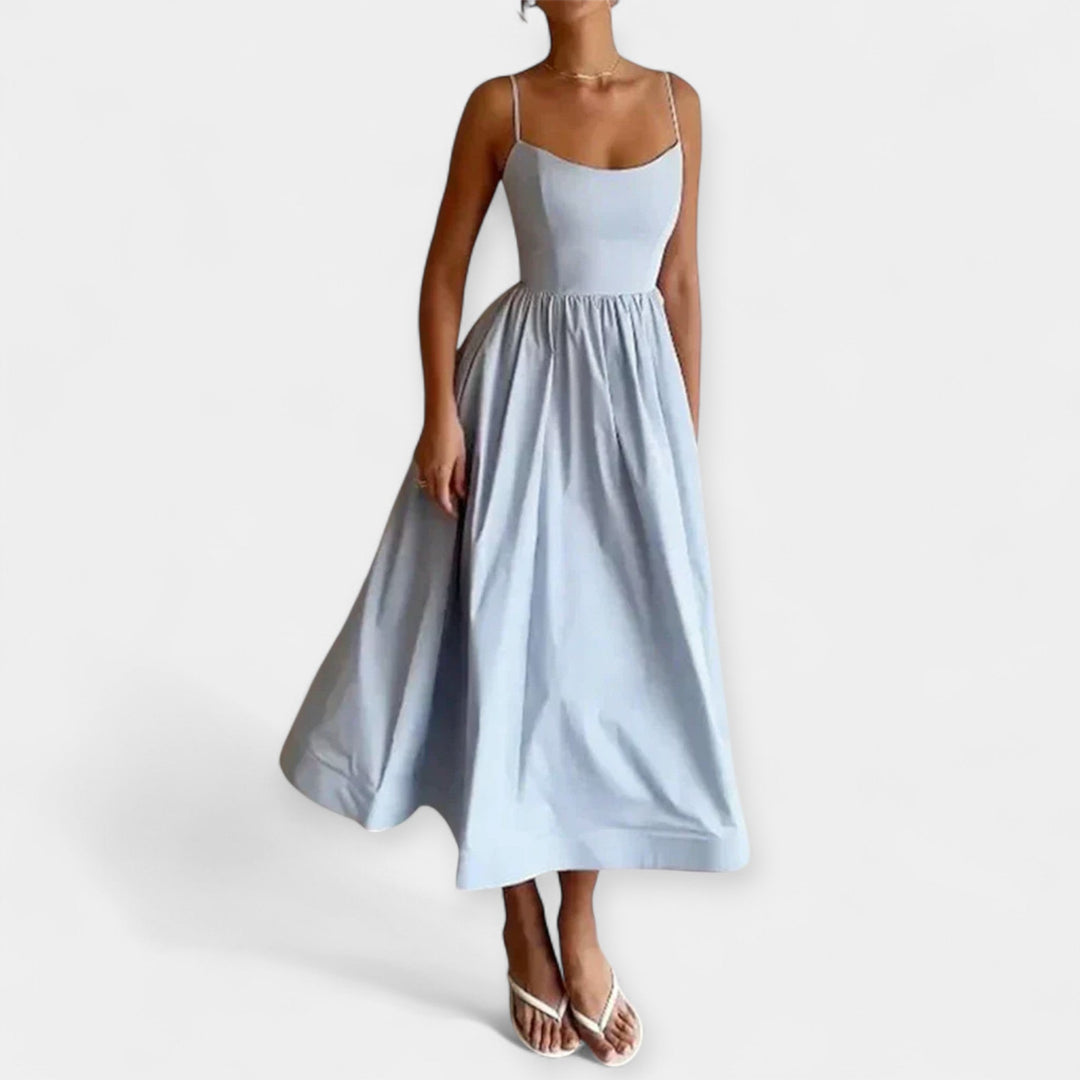 Shelley - Rochie Mini Cu Decolteu Rotund Si Bretele