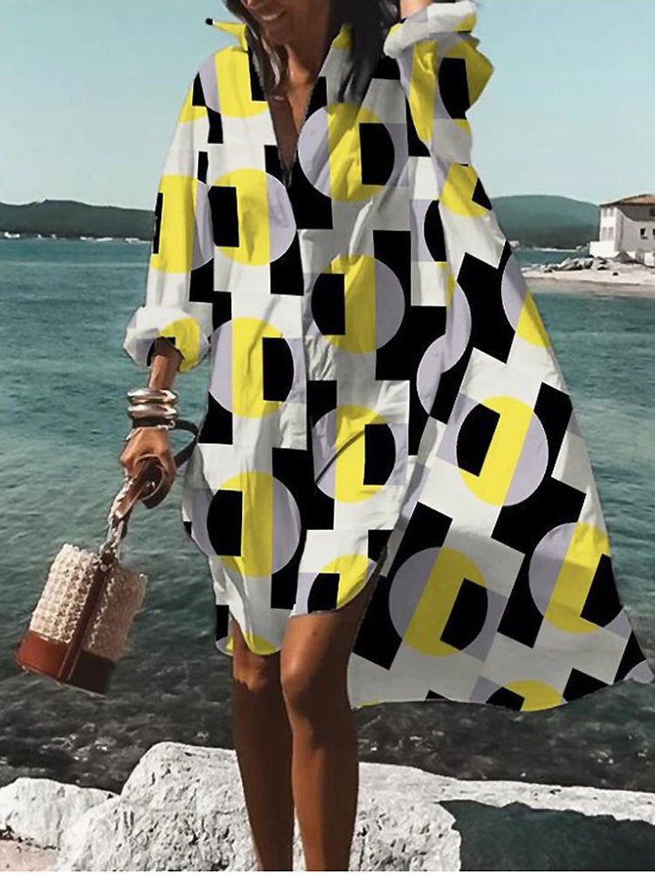 Calogera - Rochie Cămașă Elegantă Cu Croială Lejeră