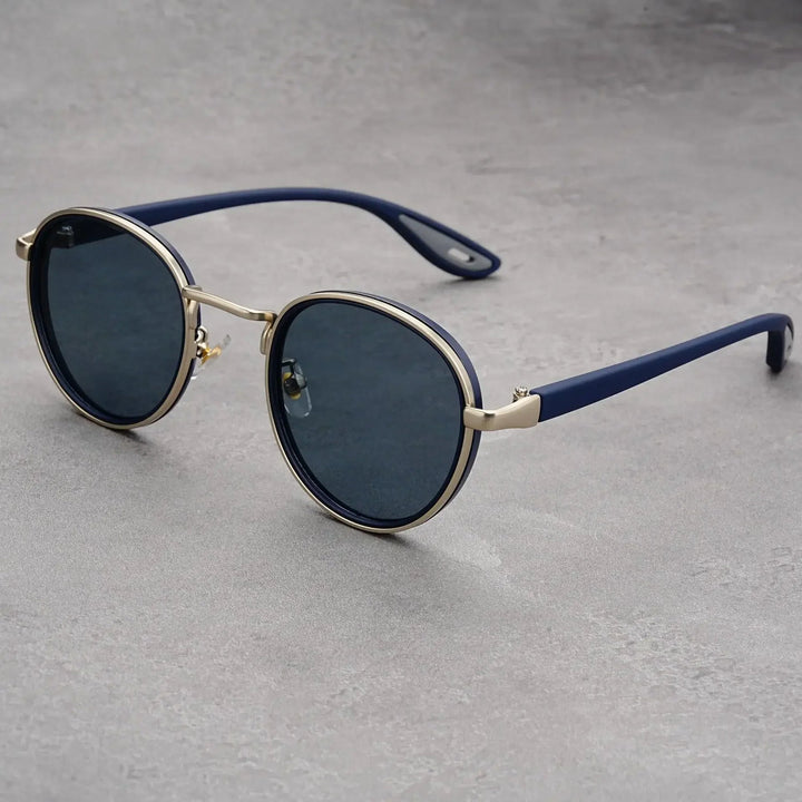NoirGlow - Ochelari de Soare Circulari Luxe Eclipse
