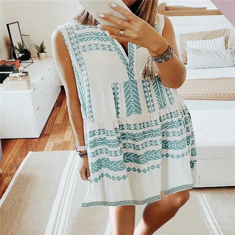 Lylah - Rochie Elegantă De Vară Cu Imprimeu