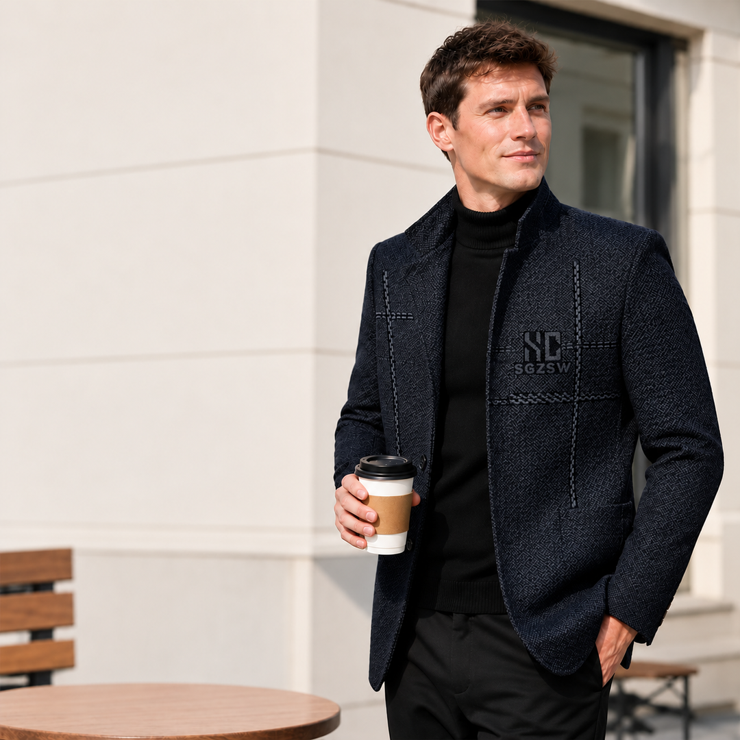 Jallen - Jachetă Din Tricot Texturat, Cu Buzunare