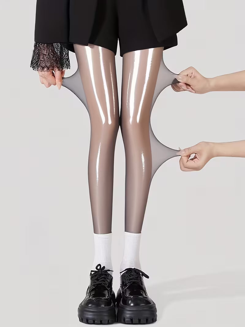 Bekah – Colanți Elastici cu Picioare cu Luciu Intens