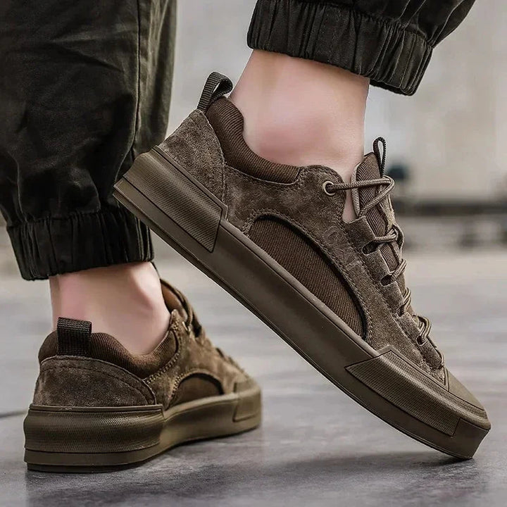 Atherton - Adidași Casual Din Piele de Căprioară cu șireturi