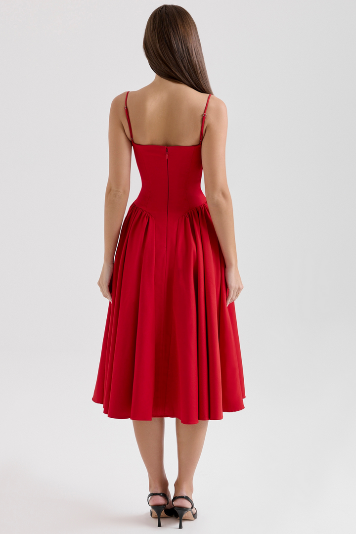 Maissa - Rochie midi Elegantă Fără Mâneci