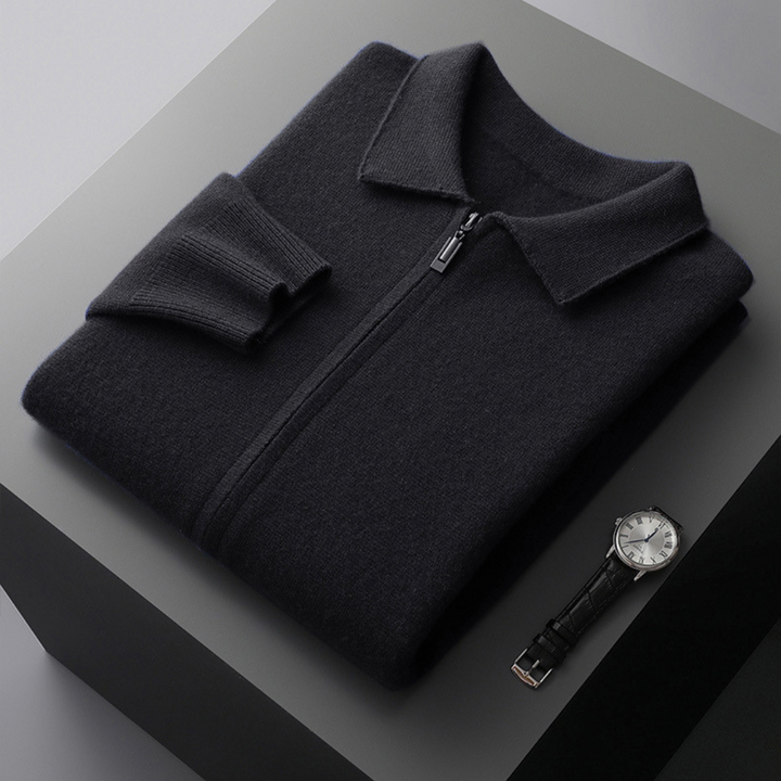 Keelon – Pulover Elegant Din Lână, Cu Fermoar