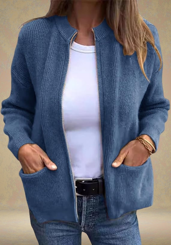 Marsha - Cardigan De Toamnă Cu Fermoar