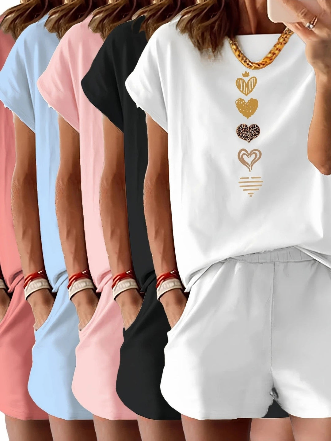 Lyra - Set Casual Din Două Piese Cu Imprimeu Grafic