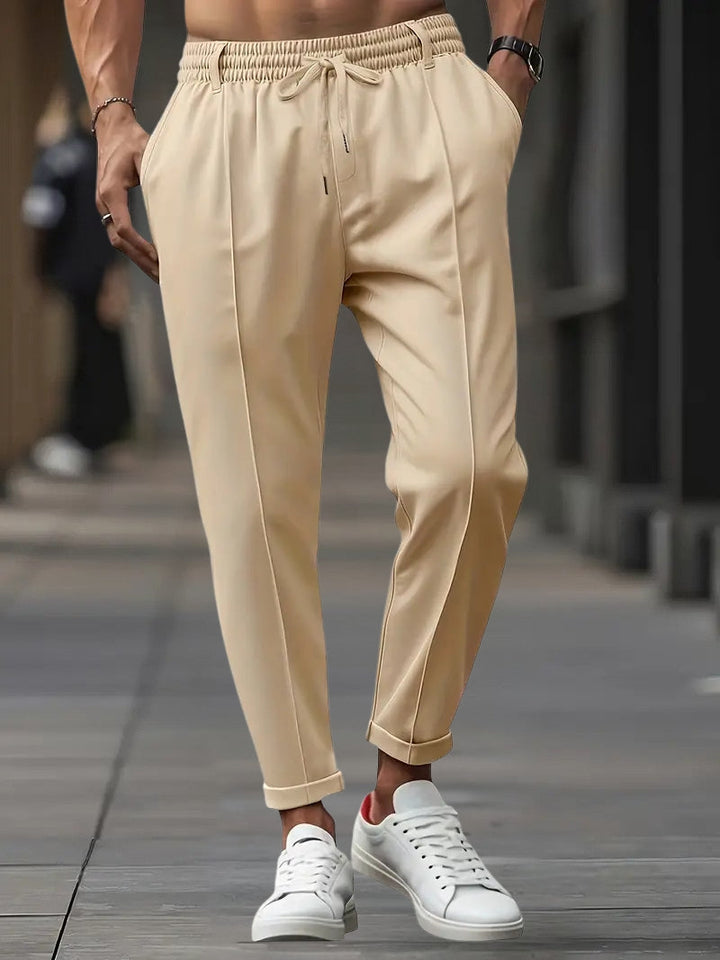 Crawford - Casual Subțire Potrivit Pantaloni Cu Talie Elastică
