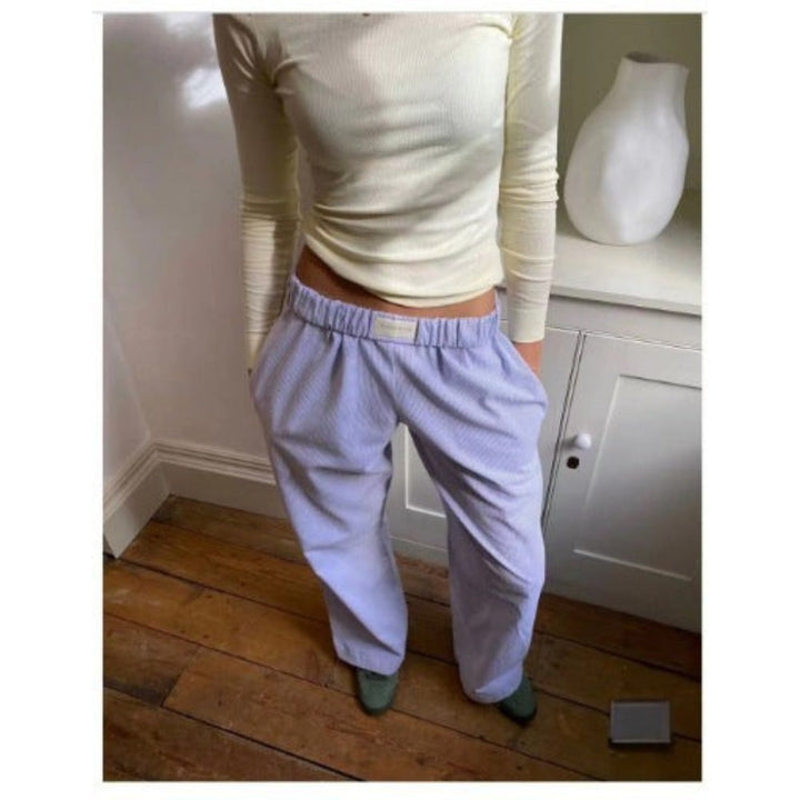 Evgenia - Pantaloni Largi De Relaxare Cu Talie Elastică