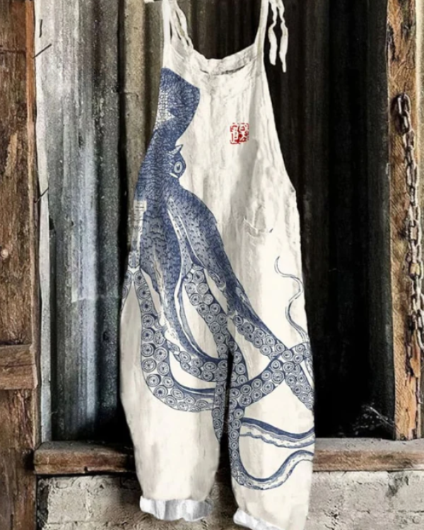 Mapula - Salopetă Elegantă Cu Picioare Largi și Proiectare Unic