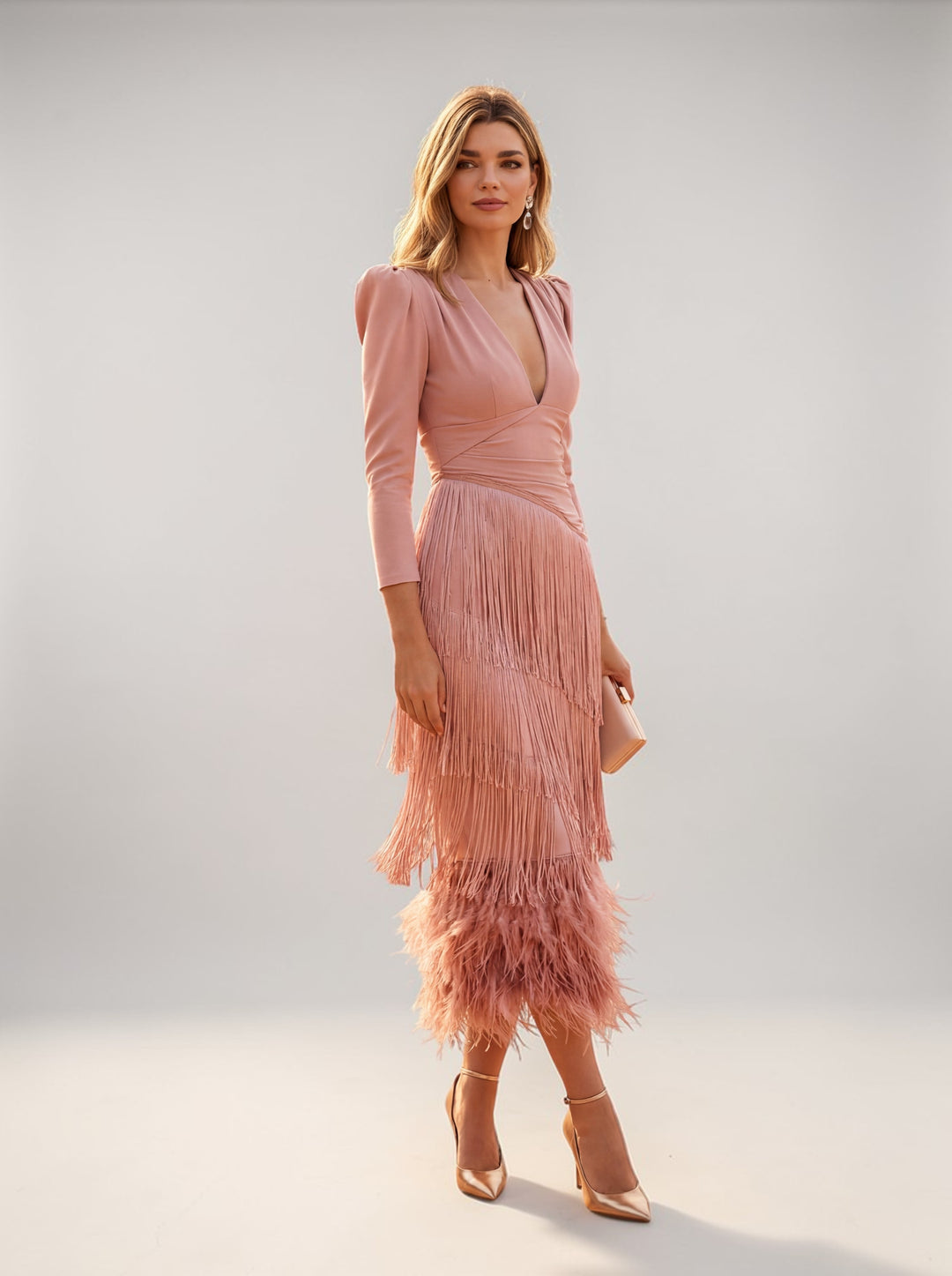 Rylanya - Rochie Elegantă Cu Franjuri